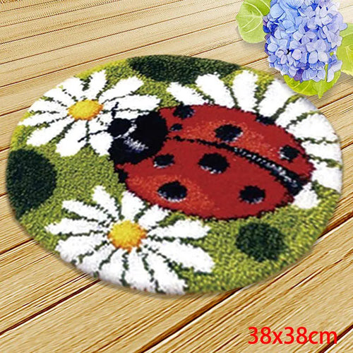 kit crochet tapis décoratif animaux forêt fleurs bricolage manuel création maison enfant