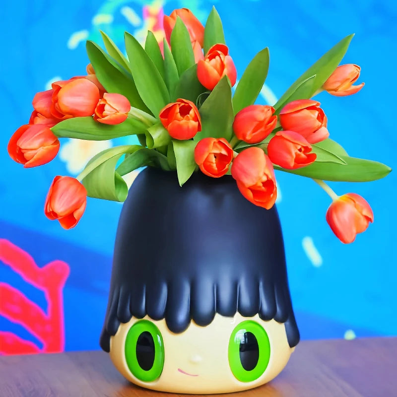 figurines animées grands yeux coiffures variées couleurs vives pack cadeau enfants modernes