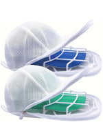 rangement chapeau casquette baseball bleu blanc vert maille clips sac lavage durable protecteur