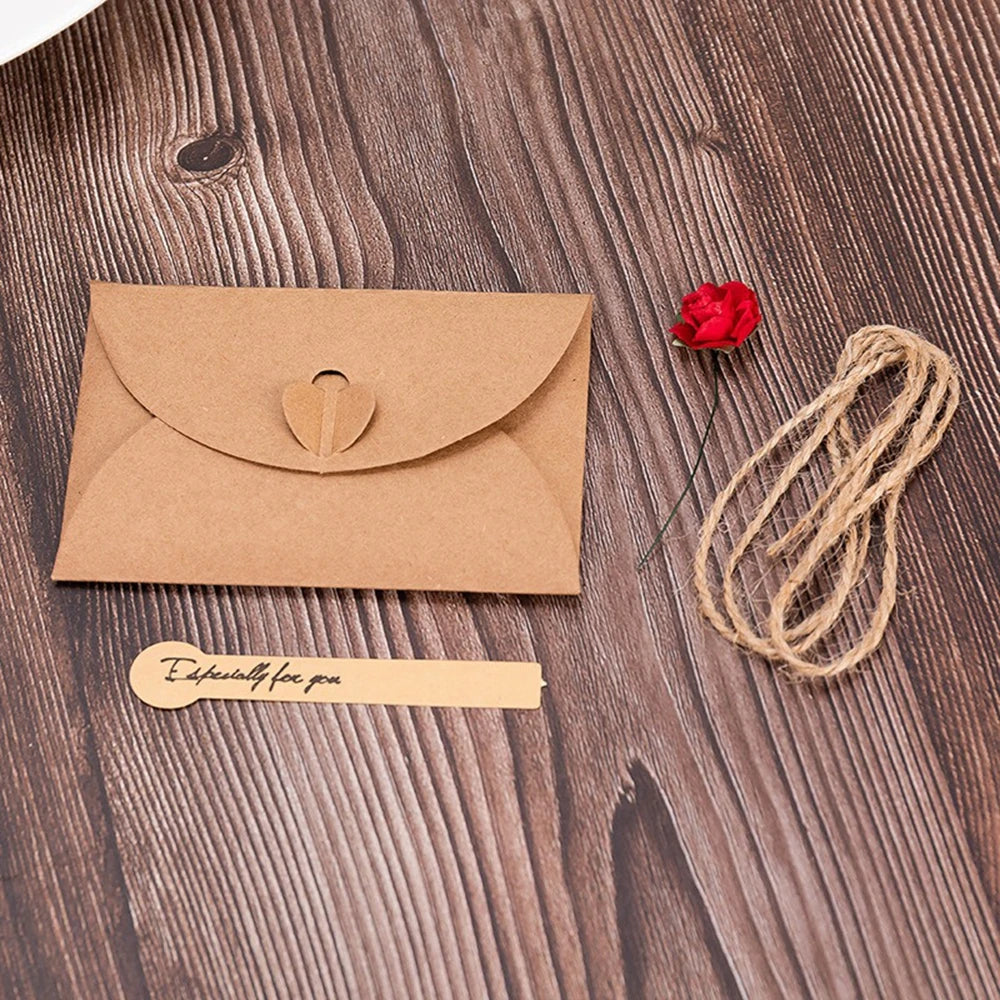 cartes voeux vintage enveloppes fleurs artificielles ruban jute anniversaire mariage noel retraite