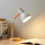 lampe table moderne scandinave bois naturel blanc vert rose jaune led certification ul rohs