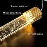 Suspension lumineuse moderne cristal bulle transparente dorée éclairage salle manger led 2000 82000 lumens