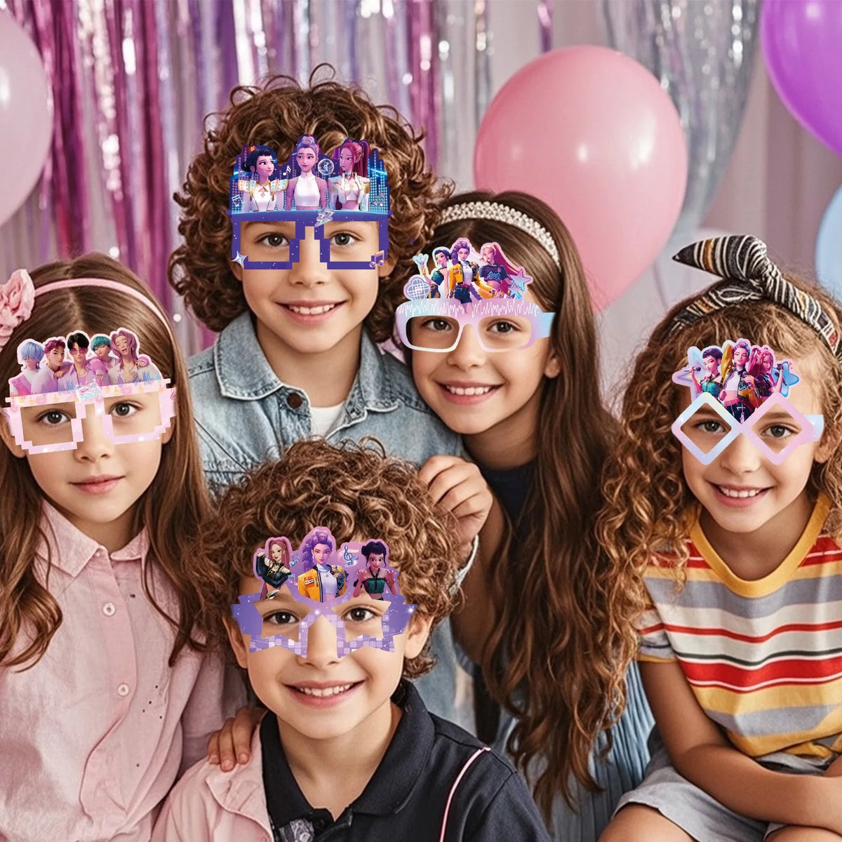 décoration anniversaire pop moderne happy birthday banner galets gobelets serviettes transparentes adhésives multicolores festives