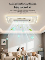 lampe ventilateur blanc moderne contemporain salon chambre coucher entrée éclairage principal