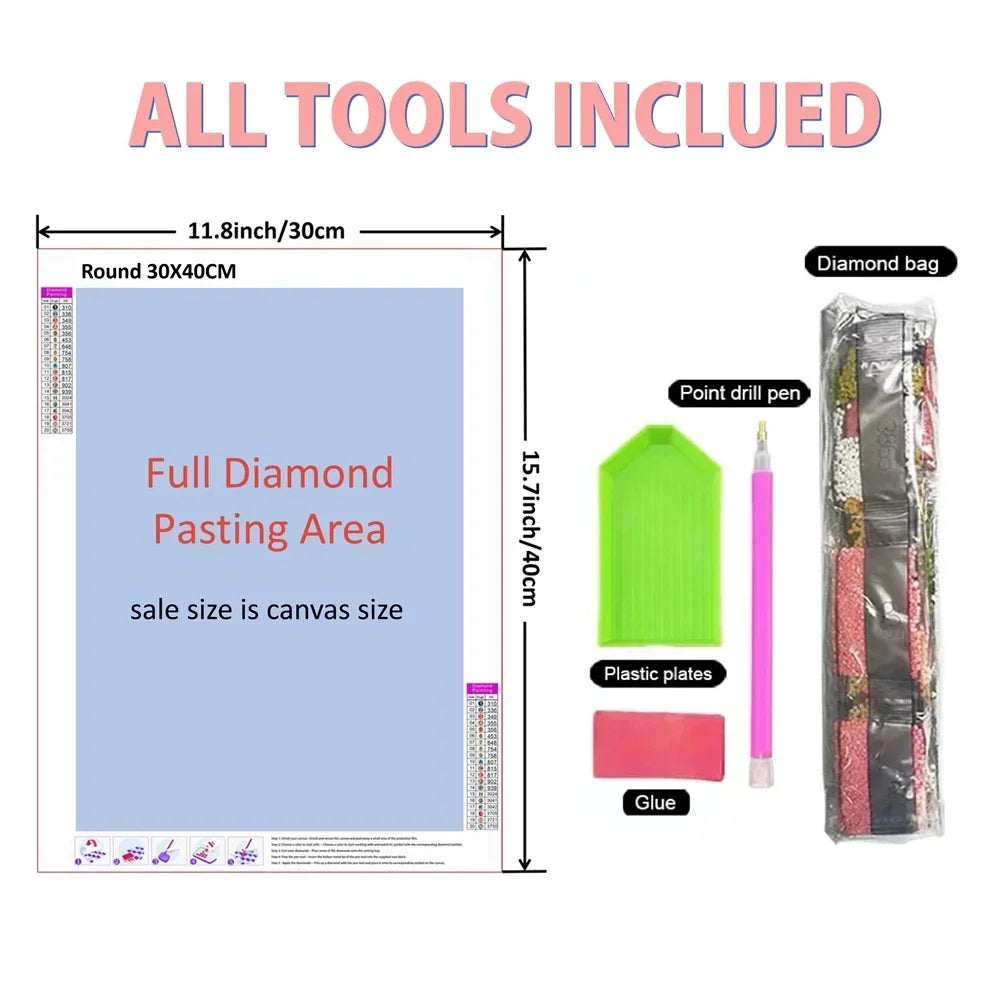 tableau diamants motif géométrique moderne décoration murale autocollante kit complet bleu vert