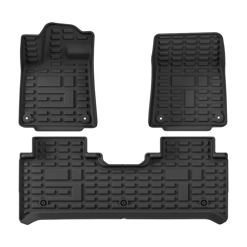 tapis sol voiture noir rayures horizontales verticales moderne imperméable fibre synthétique