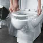 couvre siège toilette jetable transparent adhésif hygiène usage unique respectueux environnement pratique portable camping