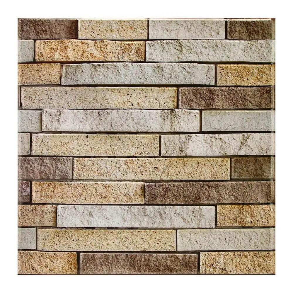 panneau mural 3d adhésif imitation briques moderne marron beige gris imperméable