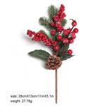 décoration noël bouquet feuilles vertes baies rouges cône pin boule rouge translucideextérieur saisonnier