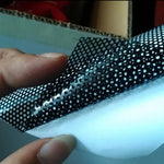 rideau adhésif perforé noir blanc moderne accroissement statique pvc opaque petits points