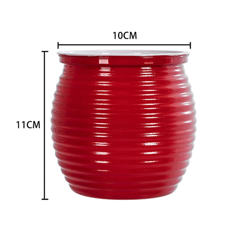pot plantes moderne rayures horizontales gris orange rouge blanc
