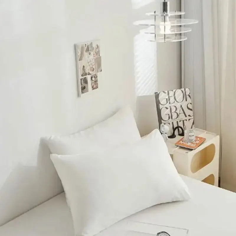 taies d'oreiller polyester coton modernes unies blanc gris rose bleuclair