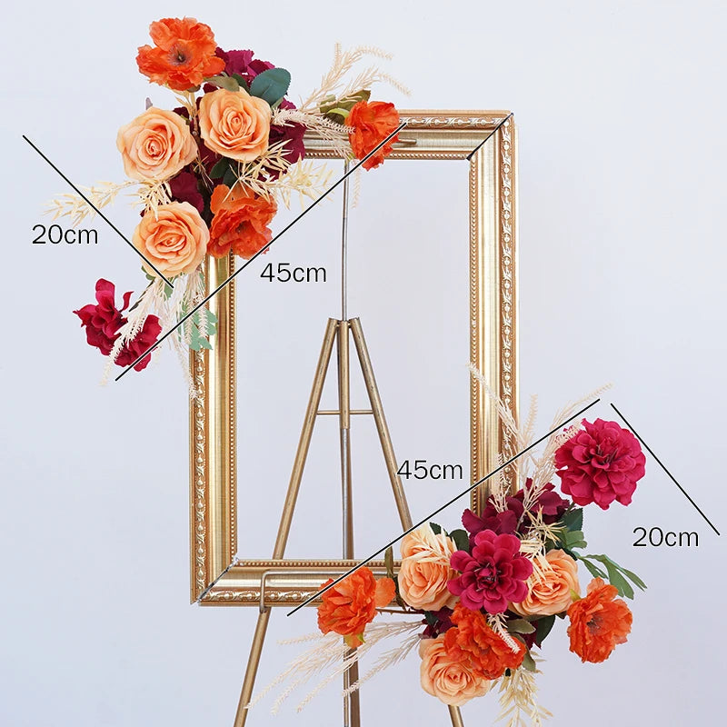 décoration événement florale mariage arches guirlandes vases feuilles épis blé