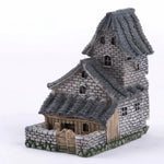 miniatures traditionnelles résine bâtiments toitures tuiles détails architecturaux gris noir vert