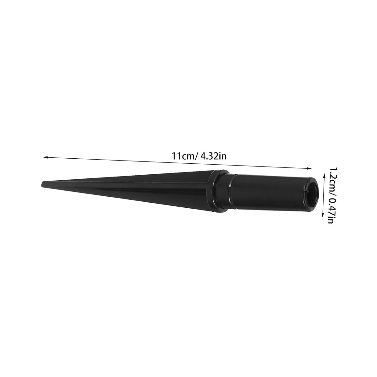 supports lampe solaire plastique noir lisses coniques jardin facile installer sans outils pack dix
