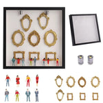 cadres photo miniatures or figurines baroques décoration led boîtes ornements dorés vintage figurines hommes