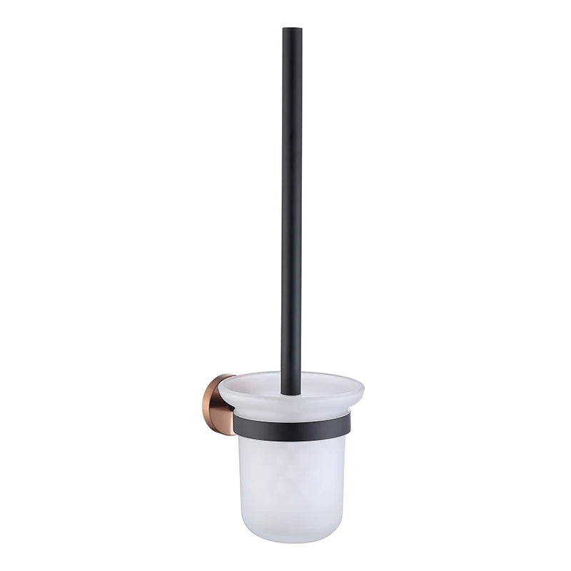 ensemble accessoires salle bain mural métal noir cuivre porte serviette savon distributeur moderne