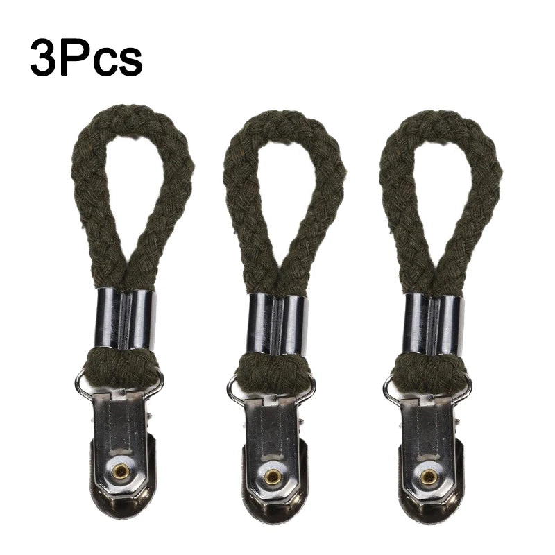 clips serviettes corde tressée acier inoxydable moderne beige blanc noir rouge vert olive