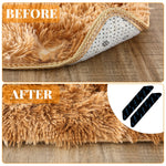 tapis adhésifs anti dérapants pelucheux marron clair moderne réutilisable antidérapants 160pcs opaques fixations adhésives