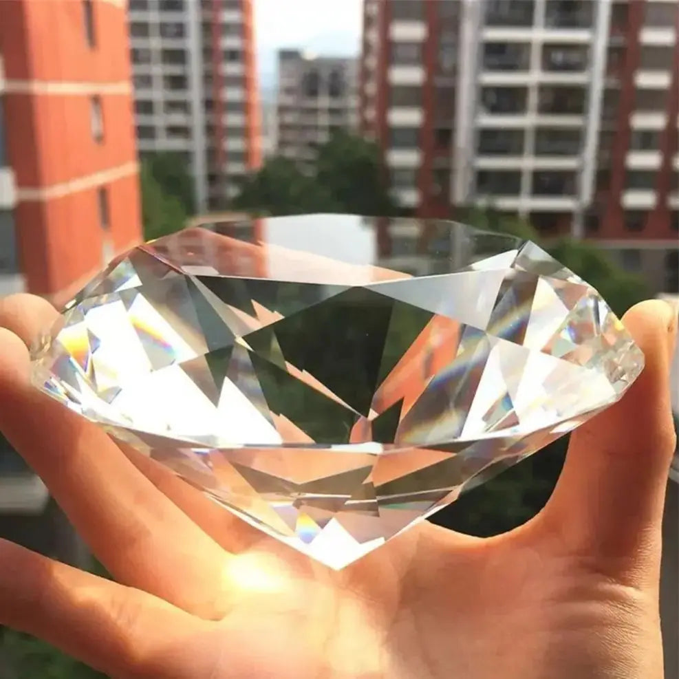 décoration intérieure diamant artificiel verre transparent facets brillantes moderne box cadeau