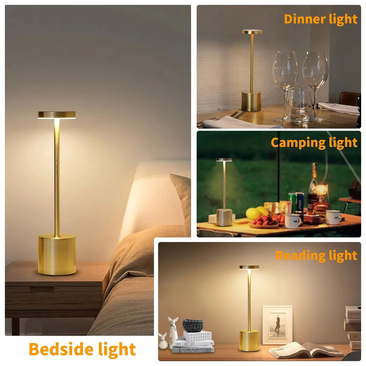 veilleuse led rechargeable tactile or noir blanc moderne couleurs réglable ambiance chambrehôtelbarDecoration