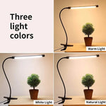 lampe led noir blanc minimaliste clip ajustable 10 niveaux luminosité rechargeable usb