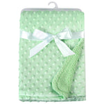 couverture bébé polaire douce hiver blanc bleu rose gris vert violet bordure pelucheuse