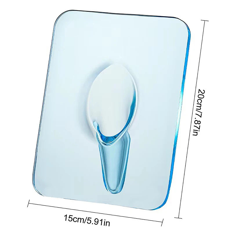 support mural vase transparent bord arrondi moderne adhésif vase intégré