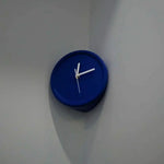 horloge murale moderne simple bleu rouge noir aiguille sans tic tac minimaliste salon