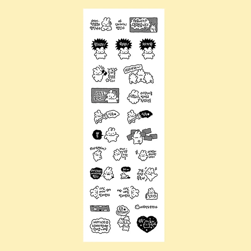 sticker kawaii multicolore dessins animés adhésifs mignons opaques autocollants animauxscriçãopta