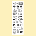 sticker kawaii multicolore dessins animés adhésifs mignons opaques autocollants animauxscriçãopta