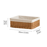 panier osier marron clair tissage régulier rustique rangement articles divers respectueux environnement