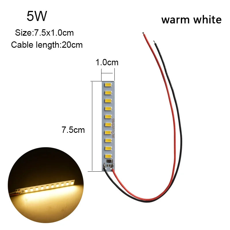 plaque led argentée jaune 5v 10w 30w adhésif moderne diodes 5730