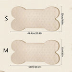 tapis animal imperméable beige clair imprimé pattes chien moderne bol