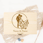 boîte bois gravure personnalisable vintage cadeau mariage souvenirs naturel cadenas poignée emballage bijoux rustic