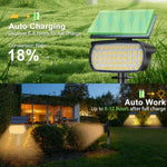 projecteurs solaires led extérieurs étanches ip65 autonomes contemporains jardin voie verteurgence minimaliste noir