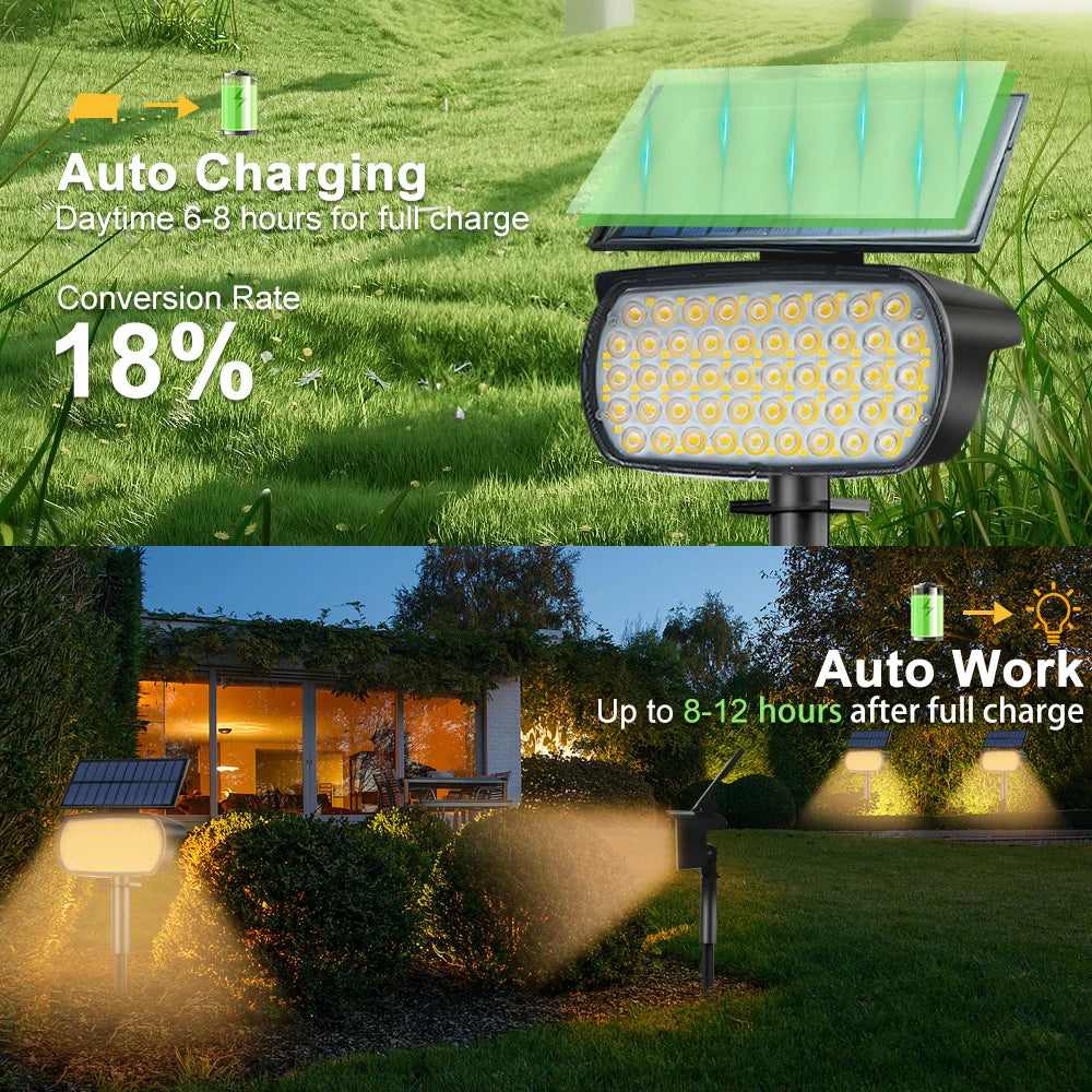 projecteurs solaires led extérieurs étanches ip65 autonomes contemporains jardin voie verteurgence minimaliste noir