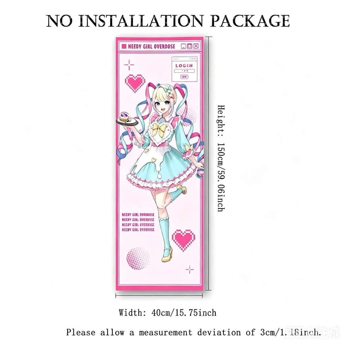 poster mural anime illustration fille costumes servant NEEDY GIRL OVERDOSE LOGIN violet rose noir