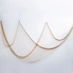Décoration murale filet pêche semi transparent marine rustique étoiles mer coquillages