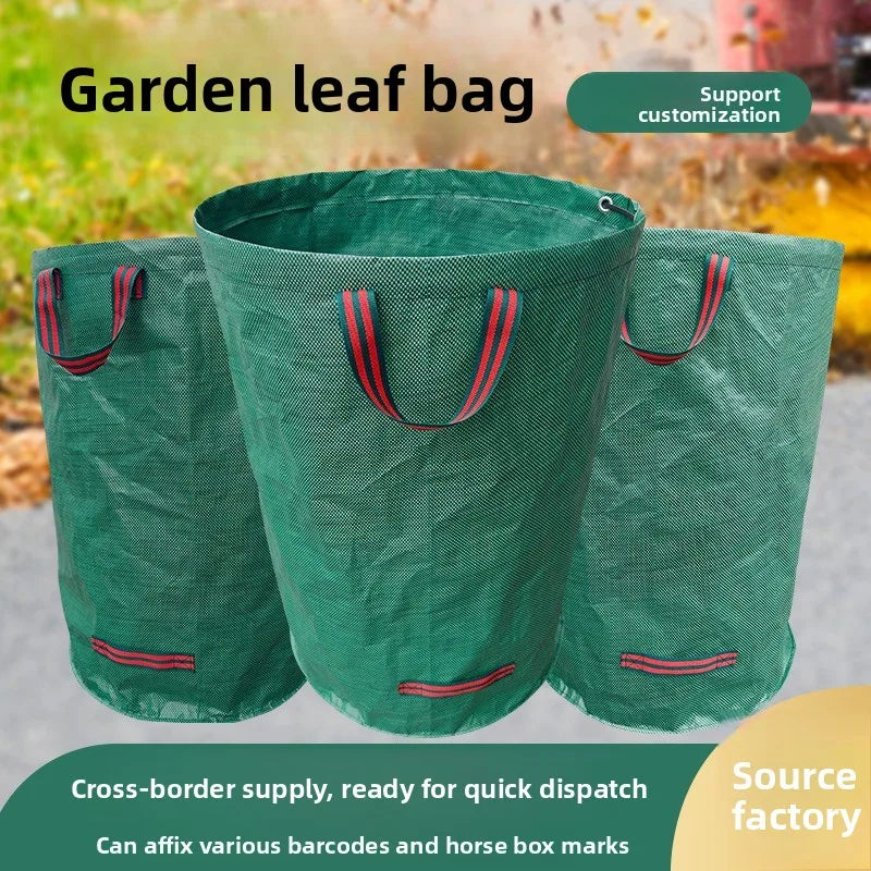 sac feuilles jardin 120L 128L 200L 300L 400L 500L vert PP anti splachement réutilisable