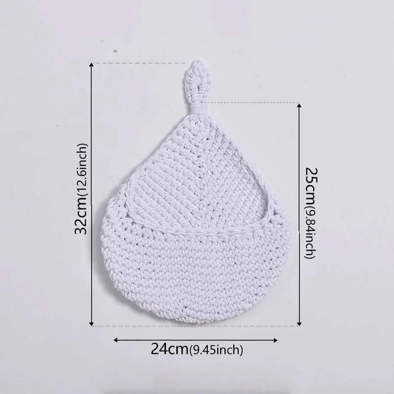 paniers rangement crochet rustique beige respectueux environnement boho chic decoration cuisine