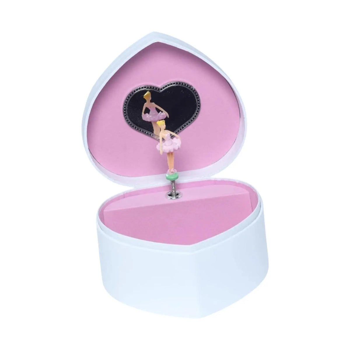 boîte bijoux musicale danseuse bois blanc rose miroir vis classique enfants