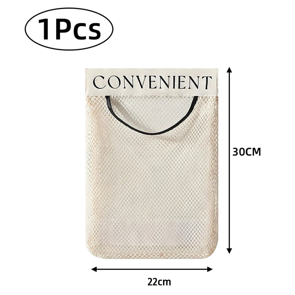 sacs rangement suspendus réutilisables polyester maille garage cuisine organisateur ménageriaux