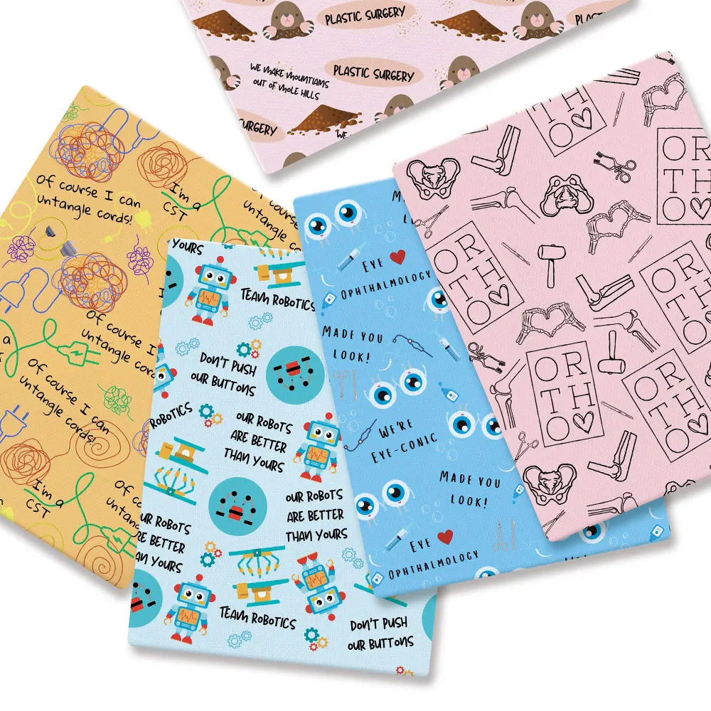 tissu imprimé dessins humoristiques robots crocodiles lunettes canards violets bleus roses jaunes bricolage enfants