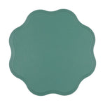 placemat moderne bleu rose gris élégant bords dentelés bord assiette fourchette couteau resistant