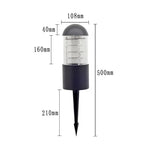 lampe solaire moderne noire transparente barres horizontales ip65 led flux lumineux 2492000