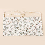 sac rangement lit bébé coton coeurs dorés gris simple double poche fixation ruban