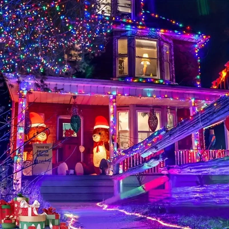 guirlande lumineuse solaire extérieure multicolore modes festifs blanc moderne noël jardin led