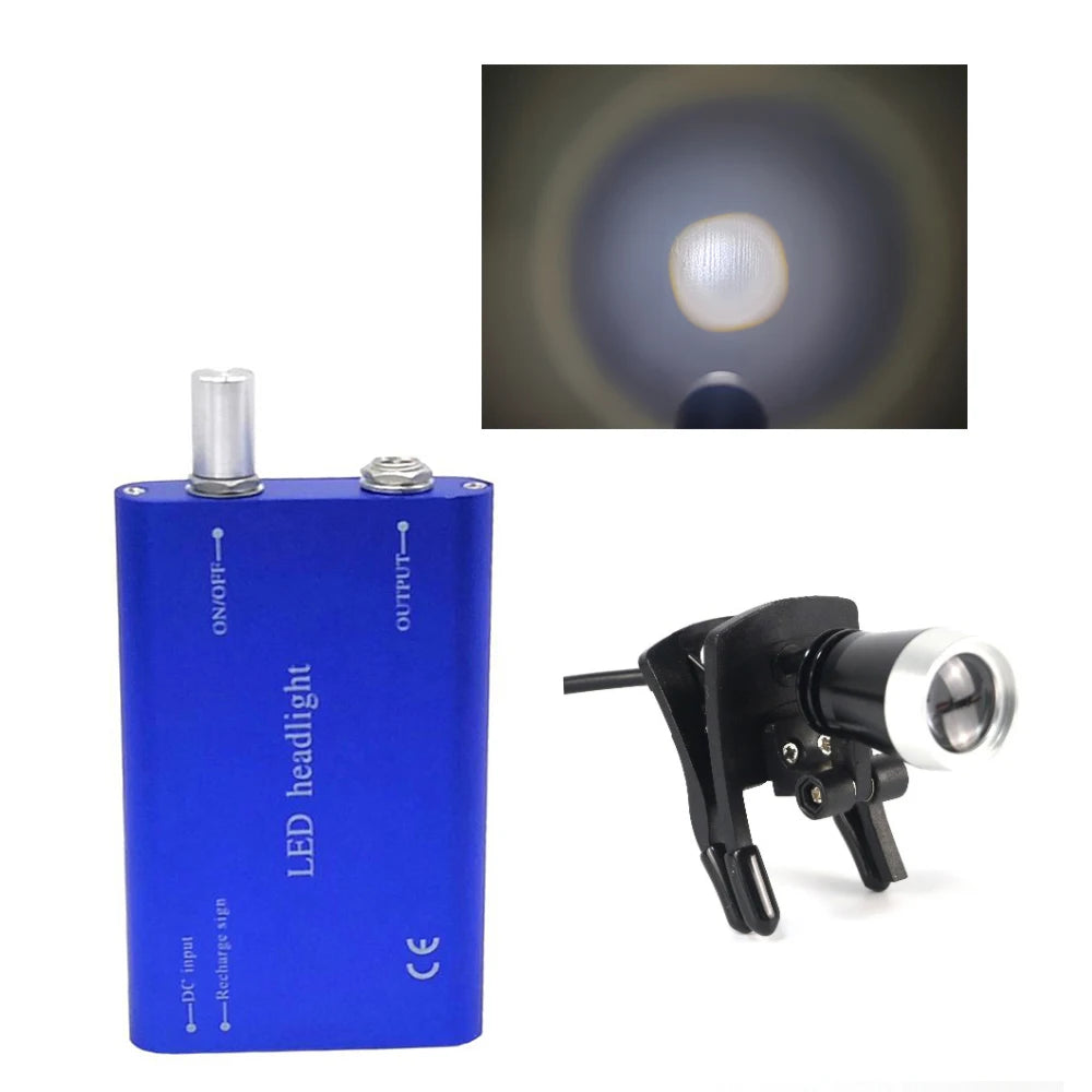 lampe frontale led dentaire chirurgicale filtre jaune pince loupes dentaires