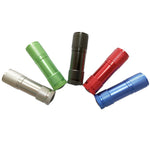 torche poche led mini portable rechargeable noir rouge utilitaire compact aluminium